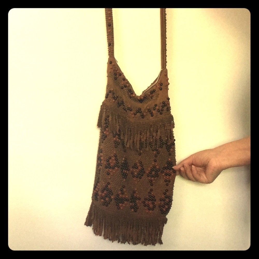 Authentic vintage beaded fringe purse
